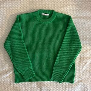 Zara green knit sweater
